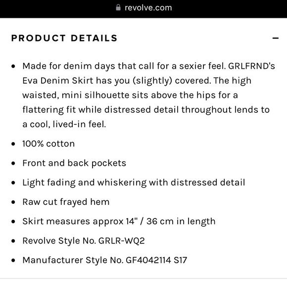 GRLFRND Eva denim mini skirt - Picture 9 of 9